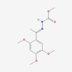 molecular formula C13H18N2O5 B2632012 N'-[(1E)-1-(2,4,5-trimethoxyphenyl)ethylidene]methoxycarbohydrazide CAS No. 320421-86-1