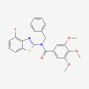 molecular formula C24H21FN2O4S B2632013 N-benzyl-N-(4-fluorobenzo[d]thiazol-2-yl)-3,4,5-trimethoxybenzamide CAS No. 899734-77-1