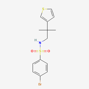 molecular formula C14H16BrNO2S2 B2632014 4-溴-N-(2-甲基-2-(噻吩-3-基)丙基)苯磺酰胺 CAS No. 2309623-32-1