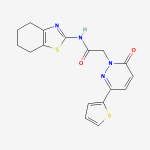 2-(6-oxo-3-(thiophen-2-yl)pyridazin-1(6H)-yl)-N-(4,5,6,7-tetrahydrobenzo[d]thiazol-2-yl)acetamide