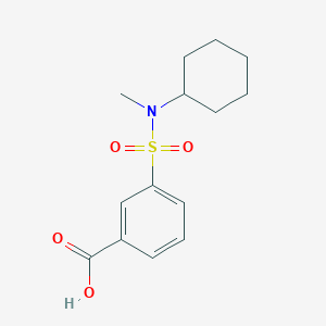 molecular formula C14H19NO4S B2632020 3-[Cyclohexyl(methyl)sulfamoyl]benzoic acid CAS No. 554426-45-8