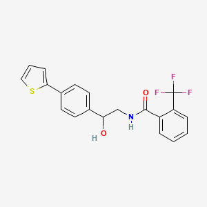 N-[2-Hydroxy-2-(4-thiophen-2-ylphenyl)ethyl]-2-(trifluoromethyl)benzamide