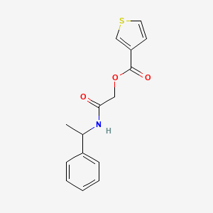 2-Oxo-2-((1-phenylethyl)amino)ethyl thiophene-3-carboxylate