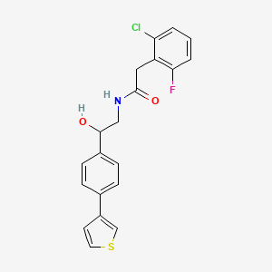 2-(2-chloro-6-fluorophenyl)-N-{2-hydroxy-2-[4-(thiophen-3-yl)phenyl]ethyl}acetamide