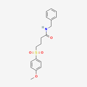 molecular formula C18H21NO4S B2632048 N-苄基-4-((4-甲氧苯基)磺酰基)丁酰胺 CAS No. 922876-32-2