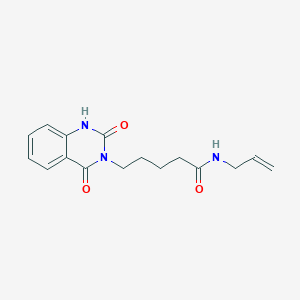 molecular formula C16H19N3O3 B2632054 5-(2,4-二氧代-1H-喹唑啉-3-基)-N-丙-2-烯基戊酰胺 CAS No. 688774-22-3