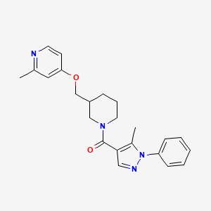 (5-Methyl-1-phenylpyrazol-4-yl)-[3-[(2-methylpyridin-4-yl)oxymethyl]piperidin-1-yl]methanone