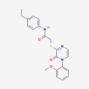 N-(4-ethylphenyl)-2-{[4-(2-methoxyphenyl)-3-oxo-3,4-dihydropyrazin-2-yl]sulfanyl}acetamide