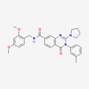 N-(2,4-dimethoxybenzyl)-3-(3-methylphenyl)-4-oxo-2-pyrrolidin-1-yl-3,4-dihydroquinazoline-7-carboxamide