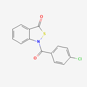 molecular formula C14H8ClNO2S B2632080 1-(4-chlorobenzoyl)benzo[c]isothiazol-3(1H)-one CAS No. 877811-84-2