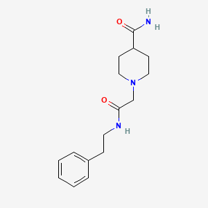 molecular formula C16H23N3O2 B2632083 1-(2-Oxo-2-(phenethylamino)ethyl)piperidine-4-carboxamide CAS No. 627061-15-8