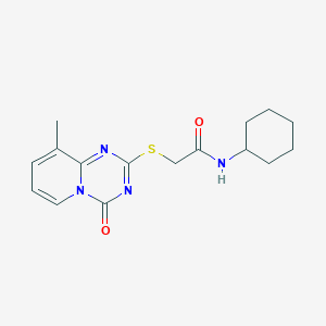 N-cyclohexyl-2-(9-methyl-4-oxopyrido[1,2-a][1,3,5]triazin-2-yl)sulfanylacetamide