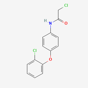 molecular formula C14H11Cl2NO2 B2632090 2-chloro-N-[4-(2-chlorophenoxy)phenyl]acetamide CAS No. 69838-53-5