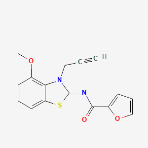 N-(4-ethoxy-3-prop-2-ynyl-1,3-benzothiazol-2-ylidene)furan-2-carboxamide
