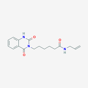 molecular formula C17H21N3O3 B2632100 6-(2,4-二氧代-1H-喹唑啉-3-基)-N-丙-2-烯基己酰胺 CAS No. 1022460-67-8