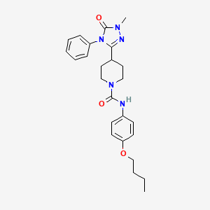 molecular formula C25H31N5O3 B2632104 N-(4-butoxyphenyl)-4-(1-methyl-5-oxo-4-phenyl-4,5-dihydro-1H-1,2,4-triazol-3-yl)piperidine-1-carboxamide CAS No. 1421490-99-4