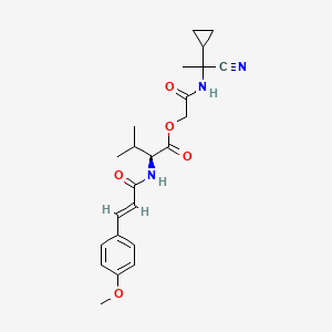 [2-[(1-cyano-1-cyclopropylethyl)amino]-2-oxoethyl] (2S)-2-[[(E)-3-(4-methoxyphenyl)prop-2-enoyl]amino]-3-methylbutanoate