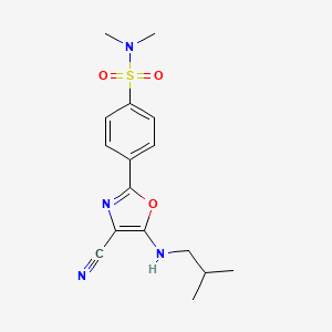 4-(4-cyano-5-(isobutylamino)oxazol-2-yl)-N,N-dimethylbenzenesulfonamide