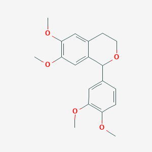 molecular formula C19H22O5 B263212 1-(3,4-dimethoxyphenyl)-6,7-dimethoxy-3,4-dihydro-1H-isochromene CAS No. 861144-96-9