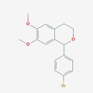 molecular formula C17H17BrO3 B263213 1-(4-bromophenyl)-6,7-dimethoxy-3,4-dihydro-1H-isochromene 