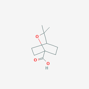 molecular formula C10H16O3 B2632132 3,3-Dimethyl-2-oxabicyclo[2.2.2]octane-1-carboxylic acid CAS No. 149194-97-8