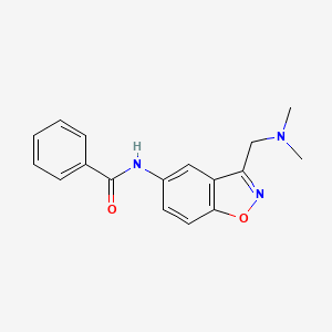 molecular formula C17H17N3O2 B2632134 N-[3-[(Dimethylamino)methyl]-1,2-benzoxazol-5-yl]benzamide CAS No. 2380010-91-1
