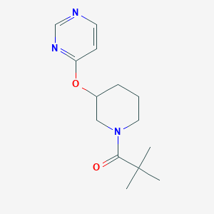 2,2-Dimethyl-1-(3-(pyrimidin-4-yloxy)piperidin-1-yl)propan-1-one