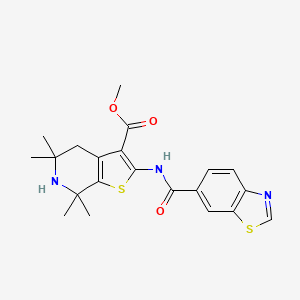 Methyl 2-(1,3-benzothiazole-6-carbonylamino)-5,5,7,7-tetramethyl-4,6-dihydrothieno[2,3-c]pyridine-3-carboxylate