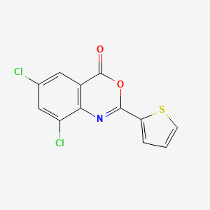 molecular formula C12H5Cl2NO2S B2632143 6,8-dichloro-2-(2-thienyl)-4H-3,1-benzoxazin-4-one CAS No. 73314-32-6