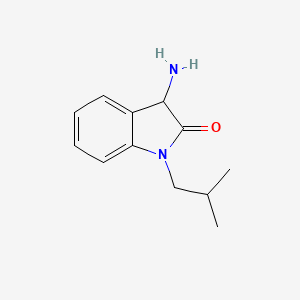 molecular formula C12H16N2O B2632156 3-amino-1-(2-methylpropyl)-1,3-dihydro-2H-indol-2-one CAS No. 1025736-32-6