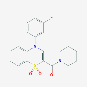 molecular formula C20H19FN2O3S B2632160 1-(2-{[(isobutylamino)carbonyl]amino}ethyl)-N-isopropyl-1H-1,2,3-benzotriazole-5-carboxamide CAS No. 1251616-66-6