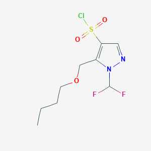 5-(butoxymethyl)-1-(difluoromethyl)-1H-pyrazole-4-sulfonyl chloride