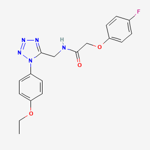 molecular formula C18H18FN5O3 B2632170 N-{[1-(4-ethoxyphenyl)-1H-1,2,3,4-tetrazol-5-yl]methyl}-2-(4-fluorophenoxy)acetamide CAS No. 1005305-80-5