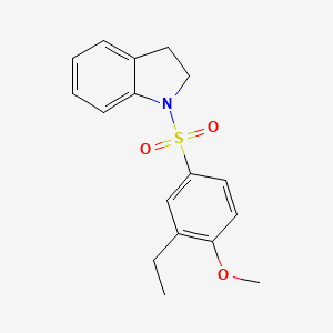 molecular formula C17H19NO3S B2632171 [(3-Ethyl-4-methoxyphenyl)sulfonyl]indoline CAS No. 873588-42-2