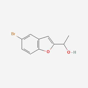 molecular formula C10H9BrO2 B2632174 1-(5-溴-1-苯并呋喃-2-基)乙醇 CAS No. 592542-03-5