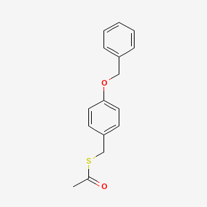 1-({[4-(benzyloxy)phenyl]methyl}sulfanyl)ethan-1-one