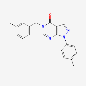 molecular formula C20H18N4O B2632179 5-(3-甲基苄基)-1-(对甲苯基)-1H-吡唑并[3,4-d]嘧啶-4(5H)-酮 CAS No. 896678-01-6