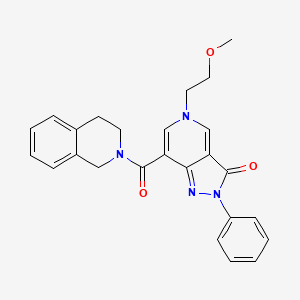 molecular formula C25H24N4O3 B2632182 5-(2-甲氧基乙基)-2-苯基-7-(1,2,3,4-四氢异喹啉-2-羰基)-2H-吡唑并[4,3-c]吡啶-3(5H)-酮 CAS No. 921882-07-7