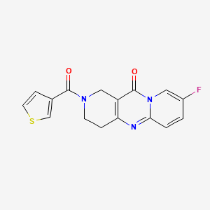 8-fluoro-2-(thiophene-3-carbonyl)-3,4-dihydro-1H-dipyrido[1,2-a:4',3'-d]pyrimidin-11(2H)-one