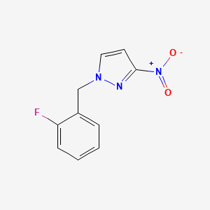 molecular formula C10H8FN3O2 B2632191 1-(2-氟苄基)-3-硝基-1H-吡唑 CAS No. 957354-37-9