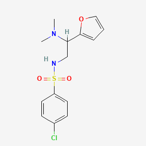 4-chloro-N-(2-(dimethylamino)-2-(furan-2-yl)ethyl)benzenesulfonamide