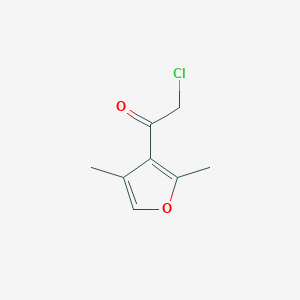 molecular formula C8H9ClO2 B2632200 2-Chloro-1-(2,4-dimethylfuran-3-yl)ethanone CAS No. 2418704-08-0