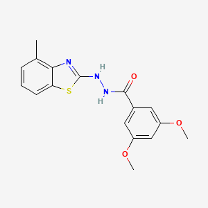 3,5-dimethoxy-N'-(4-methyl-1,3-benzothiazol-2-yl)benzohydrazide