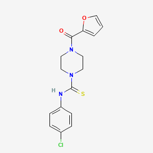 4-(((4-Chlorophenyl)amino)thioxomethyl)piperazinyl 2-furyl ketone