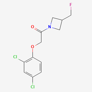 molecular formula C12H12Cl2FNO2 B2632211 2-(2,4-Dichlorophenoxy)-1-(3-(fluoromethyl)azetidin-1-yl)ethanone CAS No. 2034606-04-5