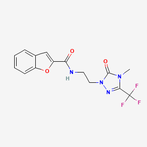 N-(2-(4-methyl-5-oxo-3-(trifluoromethyl)-4,5-dihydro-1H-1,2,4-triazol-1-yl)ethyl)benzofuran-2-carboxamide