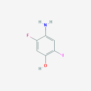 molecular formula C6H5FINO B2632226 4-氨基-5-氟-2-碘苯酚 CAS No. 2091817-62-6