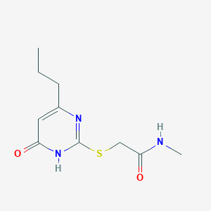 molecular formula C10H15N3O2S B2632239 N-甲基-2-((6-氧代-4-丙基-1,6-二氢嘧啶-2-基)硫代)乙酰胺 CAS No. 736957-46-3