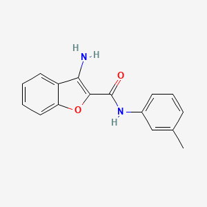 molecular formula C16H14N2O2 B2632252 3-amino-N-(3-methylphenyl)-1-benzofuran-2-carboxamide CAS No. 897840-97-0