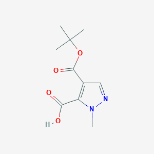 molecular formula C10H14N2O4 B2632253 4-[(tert-butoxy)carbonyl]-1-methyl-1H-pyrazole-5-carboxylic acid CAS No. 1909313-99-0